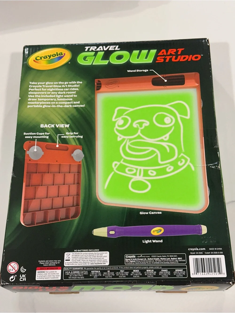 Crayola Glow Art Studio Travel Set - Green Glow with Purple Wand